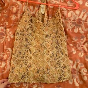 Snake print tank